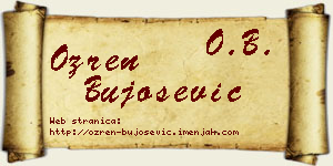 Ozren Bujošević vizit kartica